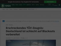 Bild zum Artikel: Erschreckendes TÜV-Zeugnis: Deutschland ist schlecht auf Blackouts vorbereitet