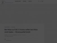 Bild zum Artikel: Bei Hitze zu Fuß: E-Autos sollen bei Hitze nicht laden – Stromausfall droht