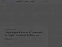 Bild zum Artikel: „Das günstigste E-Auto der EU“ kommt auf den Markt – es sieht wie Spielzeug aus