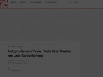 Bild zum Artikel: Netzprobleme in Texas: Tesla bittet Kunden um Lade-Zurückhaltung