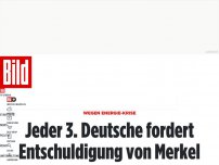 Bild zum Artikel: Wegen Energie-Krise - Jeder 3. Deutsche fordert Entschuldigung von Merkel