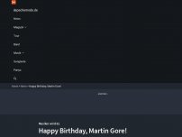 Bild zum Artikel: Happy Birthday, Martin Gore!