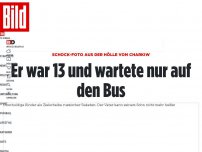Bild zum Artikel: Schock-Foto aus der Hölle von Charkiw - Er war 13 und wartete nur auf den Bus
