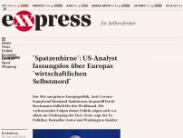 Bild zum Artikel: “Spatzenhirne”: US-Analyst fassungslos über Europas “wirtschaftlichen Selbstmord”