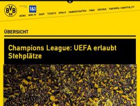 Bild zum Artikel: Champions League: UEFA erlaubt Stehplätze