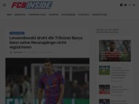 Bild zum Artikel: Lewandowski droht die Tribüne: Barça kann seine Neuzugänge nicht registrieren