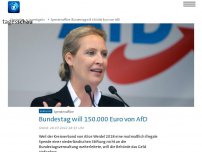 Bild zum Artikel: Bundestag will in Spendenaffäre 150.000 Euro von AfD