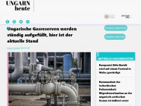 Bild zum Artikel: Ungarische Gasreserven werden ständig aufgefüllt, hier ist der aktuelle Stand