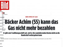 Bild zum Artikel: Der Ofen ist aus - Bäcker Achim (55)kann das Gas nichtmehr bezahlen