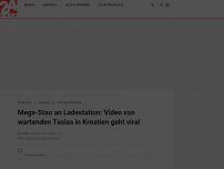Bild zum Artikel: Mega-Stau an Ladestation: Video von wartenden Teslas in Kroatien geht viral