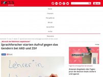 Bild zum Artikel: „Wunsch der Mehrheit respektieren“ - Sprachforscher starten Aufruf gegen das Gendern bei ARD und ZDF