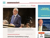 Bild zum Artikel: Schweizer Chefredakteur zerlegt Propaganda-Rede von Van der Bellen