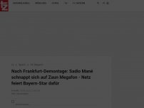 Bild zum Artikel: Nach Frankfurt-Demontage: Sadio Mané schnappt sich auf Zaun Megafon - Netz feiert Bayern-Star dafür