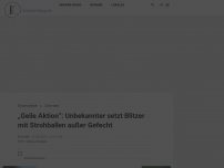 Bild zum Artikel: „Geile Aktion“: Unbekannter setzt Blitzer mit Strohballen außer Gefecht