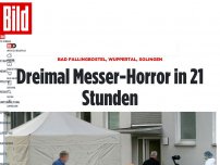 Bild zum Artikel: Bad Fallingbostel, Wuppertal, Solingen - Dreimal Messer-Horror in 21 Stunden