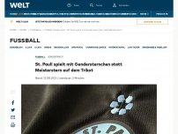 Bild zum Artikel: St. Pauli spielt mit Gendersternchen statt Meisterstern auf dem Trikot