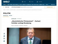 Bild zum Artikel: Gerhard Schröder verklagt Bundestag
