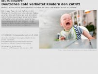 Bild zum Artikel: Deutsches Café verbietet Kindern den Zutritt
