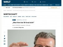 Bild zum Artikel: „Man friert bei 18 Grad nicht“