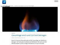 Bild zum Artikel: Gasumlage auf 2,419 Cent pro Kilowattstunde festgelegt