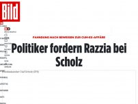 Bild zum Artikel: Fahndung nach Beweisen zur Cum-Ex-Affäre - Politiker fordern Razzia bei Scholz