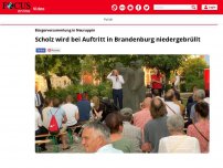 Bild zum Artikel: Bürgerversammlung in Neuruppin: Scholz wird bei Auftritt in...