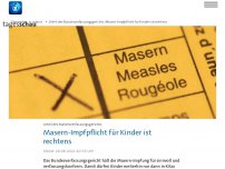 Bild zum Artikel: Bundesverfassungsgericht billigt Masern-Impfpflicht