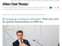 Bild zum Artikel: Bevorzugung von Bayern soll enden: Wüst setzt sich für spätere Sommerferien in NRW ein