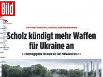 Bild zum Artikel: Luftverteidigung, Panzer, Raketenwerfer - Scholz kündigt mehr Waffen für Ukraine an