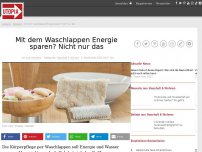 Bild zum Artikel: Mit Waschlappen waschen – nicht nur zum Energiesparen sinnvoll