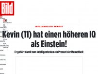Bild zum Artikel: Intelligenztest beweist - Kevin (11) hat einen höheren IQ als Einstein!