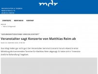 Bild zum Artikel: 'Gesundheitszustand verschlechtert': Veranstalter sagt Matthias Reim-Konzerte ab