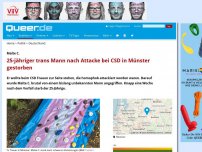 Bild zum Artikel: 25-jähriger trans Mann nach Attacke bei CSD in Münster gestorben