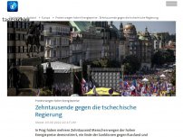 Bild zum Artikel: Tschechien: Zehntausende protestieren gegen Regierung