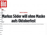 Bild zum Artikel: TROTZ CORONA - Markus Söder will ohne Maske aufs Oktoberfest