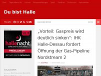 Bild zum Artikel: „Vorteil: Gaspreis wird deutlich sinken“: IHK Halle-Dessau fordert Öffnung des Gas-Pipeline Nordstream 2