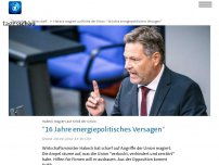 Bild zum Artikel: Habeck kontert Union: '16 Jahre energiepolitisches Versagen'