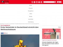 Bild zum Artikel: Zum Energiesparen - Erste Gemeinde in Deutschland streicht den Weihnachtsbaum