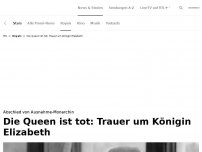 Bild zum Artikel: Your Majesty, ruhen Sie in Frieden!<br>