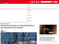 Bild zum Artikel: Energieversorgung: Kommunen warnen vor Energie-Blackout: Das...