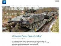 Bild zum Artikel: Rheinmetall: 16 Marder-Schützenpanzer 'auslieferfähig'