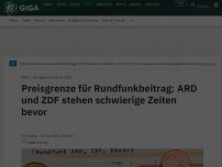 Bild zum Artikel: Preisdeckel für Rundfunkbeitrag: ARD und ZDF stehen schwierige Zeiten bevor