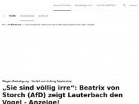 Bild zum Artikel: Beatrix von Storch (AfD) zeigt Lauterbach den Vogel - Anzeige!<br>