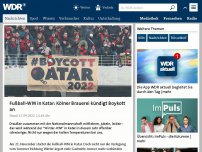 Bild zum Artikel: Fußball-WM in Katar: Kölner Brauerei kündigt Boykott an