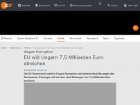 Bild zum Artikel: EU will Ungarn 7,5 Milliarden Euro streichen