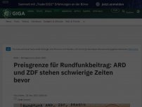 Bild zum Artikel: Preisgrenze für Rundfunkbeitrag: ARD und ZDF stehen schwierige Zeiten bevor