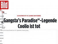 Bild zum Artikel: US-Rapper mit 59 Jahren gestorben - „Gangsta’s Paradise“-Legende Coolio ist tot