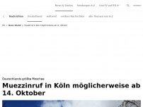 Bild zum Artikel: Köln erlaubt Muezzin-Gebetsruf<br>