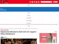 Bild zum Artikel: Oktoberfest 2022 - Bayerische Ministerin ekelt sich vor veganer Wiesn-Weißwurst