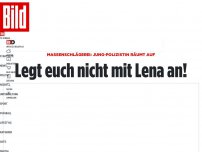 Bild zum Artikel: Massenschlägerei: Jung-Polizistin räumt auf - Legt euch nicht mit Lena an!